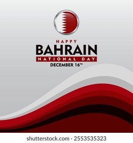 Bahrain National Day Background. Bahrain national day celebration template with flag. suitable for banners, posters, cards and social media posts