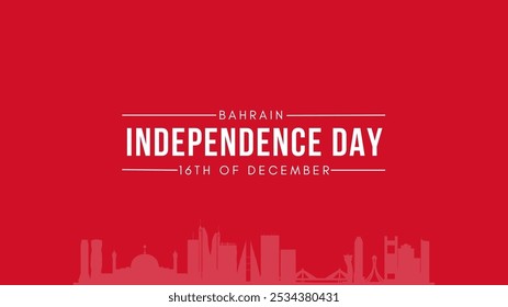 Bahrain national day celebration greeting card. 