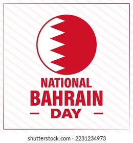 Bahrain national day vector poster, greeting card. It is celebrated every year on 16 December. Vector illustration