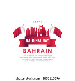 Bahrain national day vector template. Design illustration for banner, advertising, greeting cards or print.