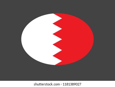 Bahrain national flag circle shape country emblem state symbol
