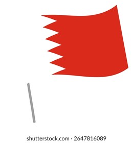 Bandeira nacional do Bahrein salta com mastro