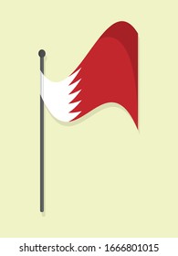 Bahrain national flag simple vector design