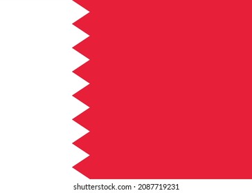 Bahrain National Flag Vector Symbol