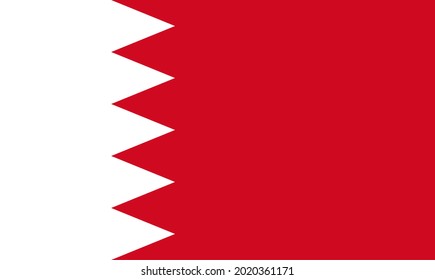 Bahrain national flag.vector with sizes and proportions and dimensions