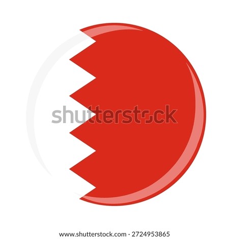 Bahrain national round circle flag emblem official icon