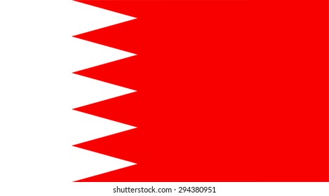 Bahrain state national flag. Vector EPS8