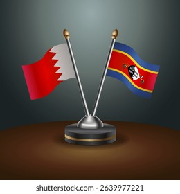 Bahrain and Swaziland table flag relation with gradient backgrund