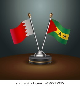Bahrain and  table flag relation with gradient backgrund