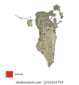 Bahrain Topography Country  Map Vector