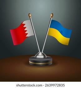 Bahrain and Ukraine table flag relation with gradient backgrund