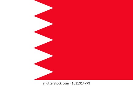 Bahrain vector flag. Manama