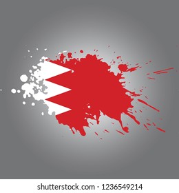 Bahrain Vector paint stain