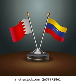 Bahrain and Venezuela table flag relation with gradient backgrund