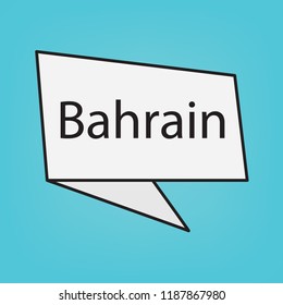 Bahrain word on sticker- vector illustration
