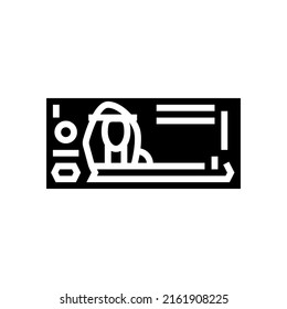bahraini dinar bhd glyph icon vector. bahraini dinar bhd sign. isolated contour symbol black illustration