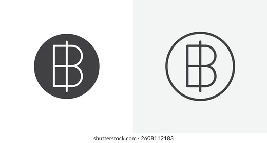 Baht sign icons design. vector icons for ui designs
