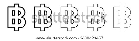 Baht signs concept. graphic design, logo, Web, UI.