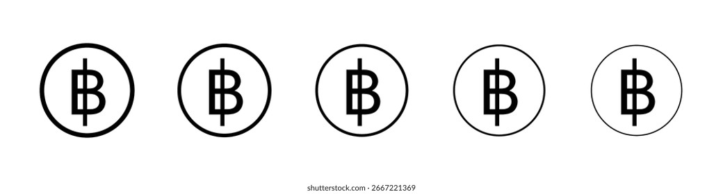 Baht signs vector collection. EPS 10