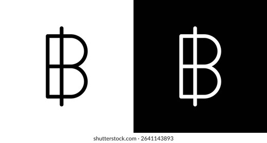 Baht signs vector simple element illustration editable