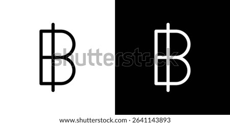 Baht signs vector simple element illustration editable