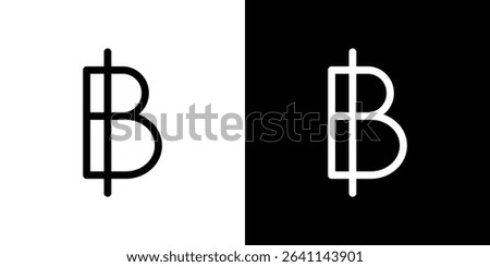 Baht signs vector simple element illustration editable