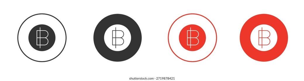 Baht-Zeichen. Webvektordesign