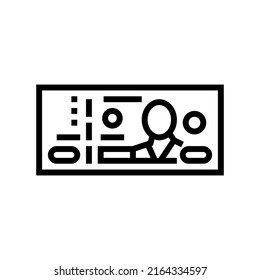 baht thb line icon vector. baht thb sign. isolated contour symbol black illustration