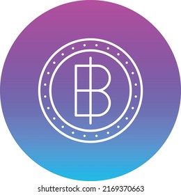 Baht vector icon. Can be used for printing, mobile and web applications.