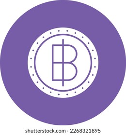 Baht vector icon. Can be used for printing, mobile and web applications.