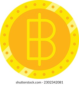 Baht vector icon. Can be used for printing, mobile and web applications.