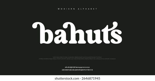 Bahuts modern creative stylish typography alphabet letter logo design