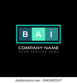 BAI letter logo creative design. BAI unique design.
