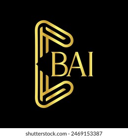 BAI letter logo vector design, BAI simple and modern logo. BAI luxurious alphabet design