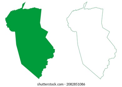 Baianopolis municipality (Bahia state, Municipalities of Brazil, Federative Republic of Brazil) map vector illustration, scribble sketch Baianopolis map