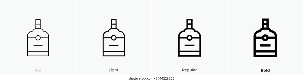 baijiu icon. Thin, Light Regular And Bold style design isolated on white background