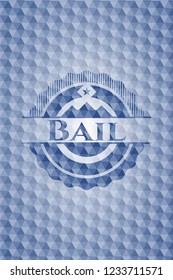 Bail blue hexagon emblem.