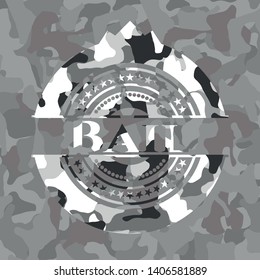 Bail grey camo emblem. Vector Illustration.