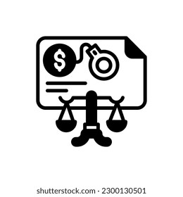 Bail icon in vector. Illustration