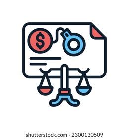 Bail icon in vector. Illustration