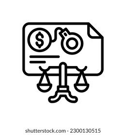 Bail icon in vector. Illustration