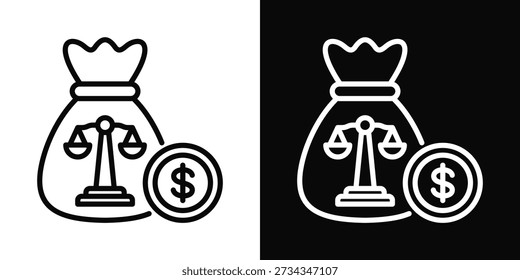Bail Icon White And Black Background Style