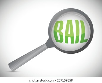 bail magnify search illustration design over a white background