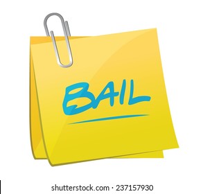 bail memo post illustration design over a white background