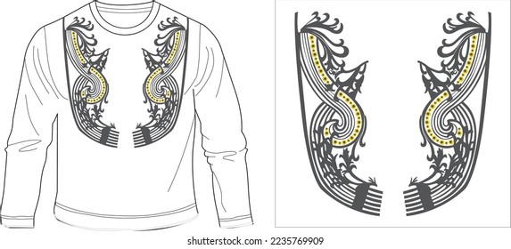 bail necklace t shirt graphic design vector illustration digital file