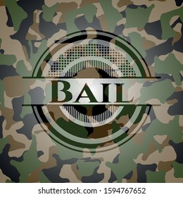 Bail on camouflaged texture. Vector Illustration. Detailed.