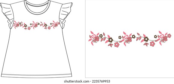 bail on chest flowers t shirt graphic design vector illustration digital file