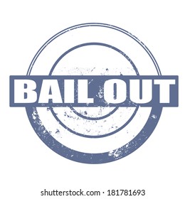 bail out grunge stamp with on vector illustration