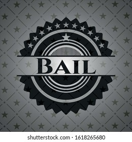 Bail realistic dark emblem. Vector Illustration. Detailed.