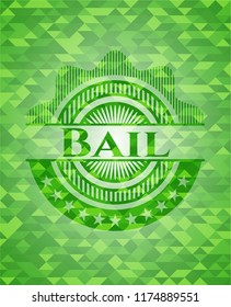 Bail realistic green mosaic emblem